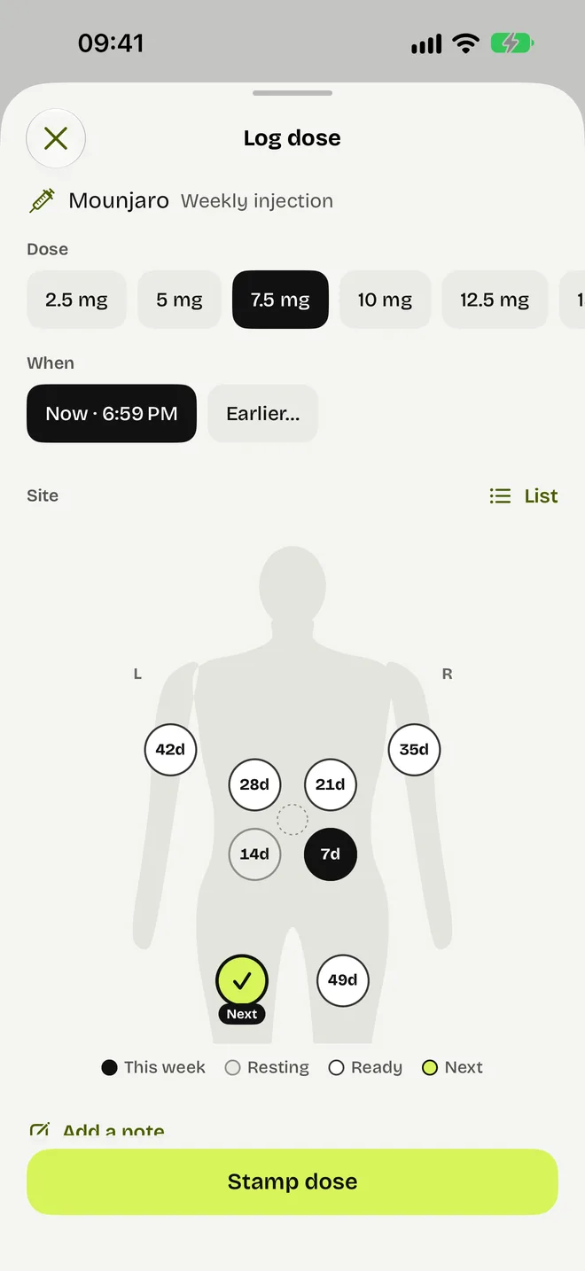 Dose screen 2